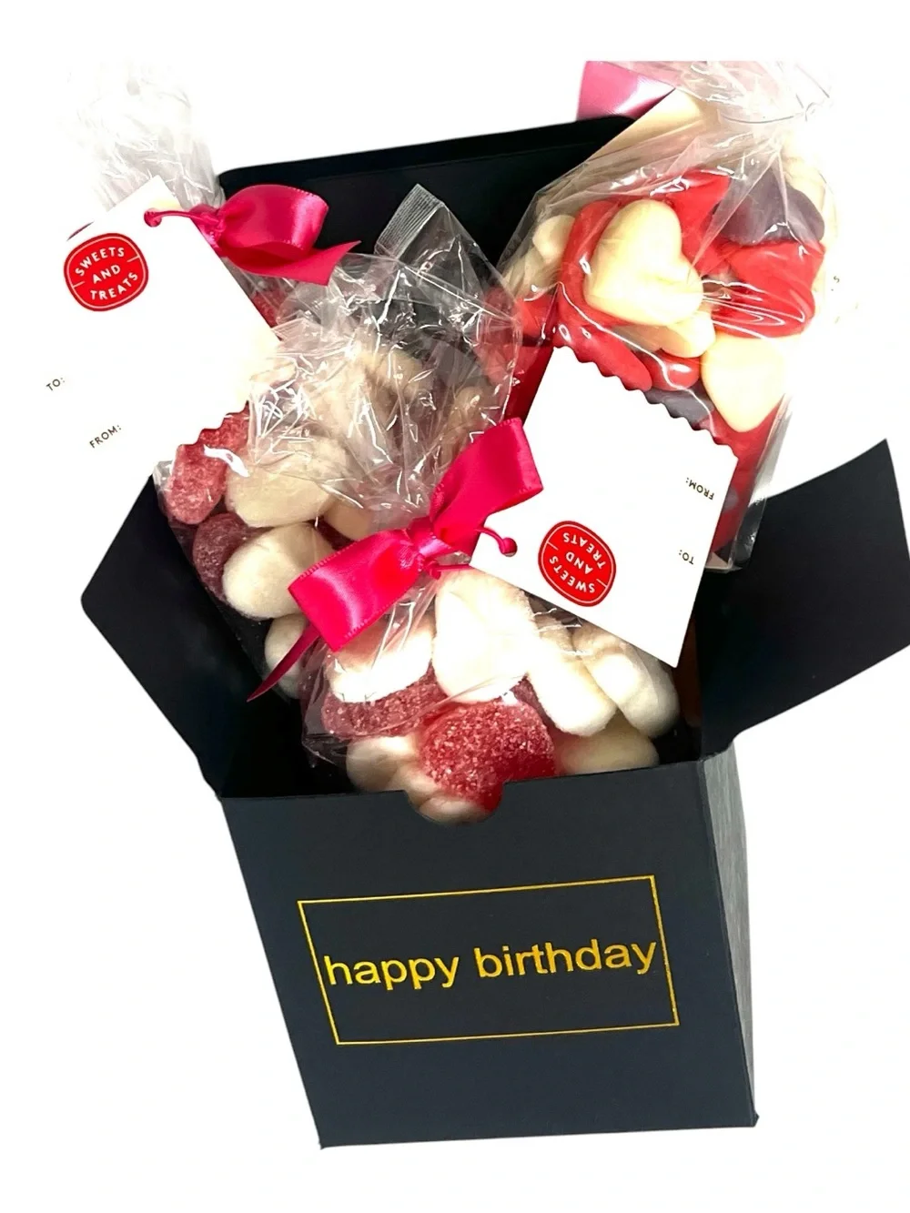 Pink and White Birthday Gift Box